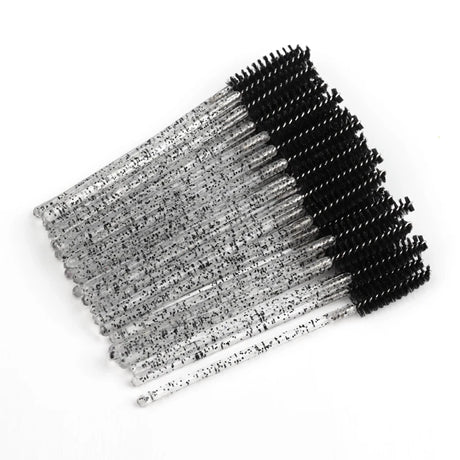 5/50 Pcs Crystal  Mascara Wands Eyelash Brush Spoolies For Eye Lash Extension Eyebrow And Makeup Crystal Makeup Tools