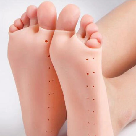 2pcs Soft Silicone Moisturizing Gel Socks For Foot Care Protector Relieve Dry Cracked Peeling Heels Shoes Skin Care Insole