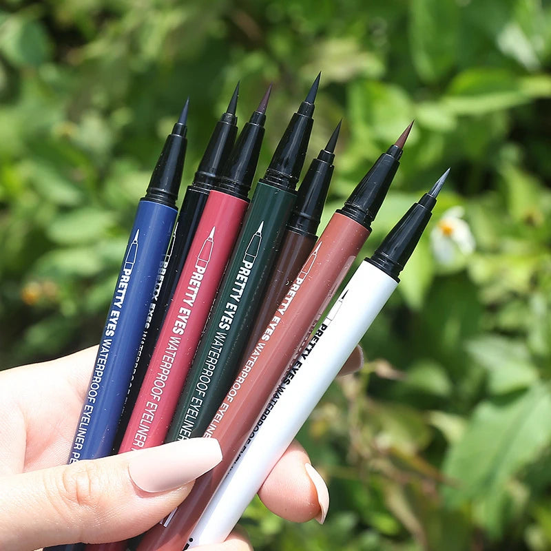 Professional Fast Dry Smooth Waterproof Eyeliner Pencils Eyes Brown Black Color Pigments Liquid Eye Liner Pen Make Up Tools