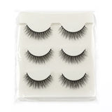 Faux Cils 3 Pairs False Eyelashes Soft Natural Long Wispy Fluffy 3D Mink Lashes Handmade Makeup Tool Extension Fake Eye Lashes
