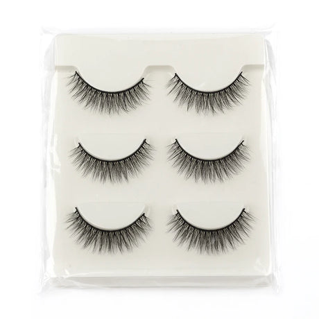 Faux Cils 3 Pairs False Eyelashes Soft Natural Long Wispy Fluffy 3D Mink Lashes Handmade Makeup Tool Extension Fake Eye Lashes