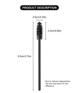 ANNAFRIS 50Pcs  Disposable Eyelash  Brush Soft Head Crystal Eyebrow Brush Lash Extension Brush  Mascara Wand Makeup Tool