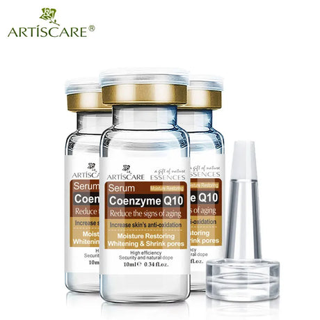 ARTISCARE Coenzyme Q10 Face Serum Shrink Pores Essence Oil Control Moisturizing Cream 3Pcs Skin Care