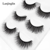 Faux Cils 3 Pairs False Eyelashes Soft Natural Long Wispy Fluffy 3D Mink Lashes Handmade Makeup Tool Extension Fake Eye Lashes