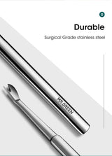 MR.GREEN Cuticle Remover Dead Skin Pusher Surgical Grade Stainless Steel Nail Art Manicure Tools Scraper Nail Cleaner Trimmer