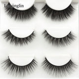 Faux Cils 3 Pairs False Eyelashes Soft Natural Long Wispy Fluffy 3D Mink Lashes Handmade Makeup Tool Extension Fake Eye Lashes