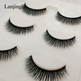 Faux Cils 3 Pairs False Eyelashes Soft Natural Long Wispy Fluffy 3D Mink Lashes Handmade Makeup Tool Extension Fake Eye Lashes
