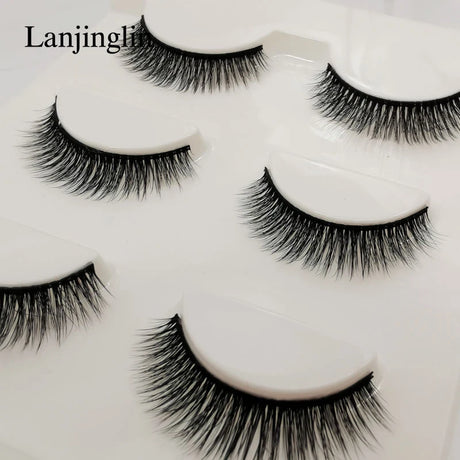 Faux Cils 3 Pairs False Eyelashes Soft Natural Long Wispy Fluffy 3D Mink Lashes Handmade Makeup Tool Extension Fake Eye Lashes