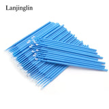 100/200pcs Eyelash Cleaning Brush Lash Extension Micro Cotton Swab Eyelashes Microbrush Beauty Makeup Clean Remover Tools