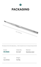 MR.GREEN Cuticle Remover Dead Skin Pusher Surgical Grade Stainless Steel Nail Art Manicure Tools Scraper Nail Cleaner Trimmer
