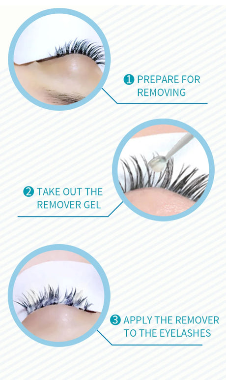 Blueyes Eyelash Glue Remover Gel 15ml Mild Clear Non-irritant Professional Lash Grafting Adhesive Cleaning Makeup Remover Gel