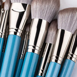 13pcs Makeup Brushes Set with Leather Bag Foundation Powder Blush Eyeshadow Eyebrow Brush Soft Hair Cosmetic Makeup Tool