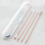 4PCS Acne Blackhead Comedone Black Spot Pimple Blemish Remover Skin Care Women Beauty Acne Treatment Pore Cleanser Needle Hook