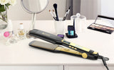 KIPOZI Professional Hair Straightener Titanium Flat Iron with Digital LCD Display Dual Voltage Instant Heating Curling Iron