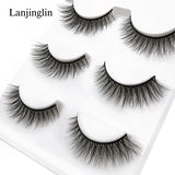 Faux Cils 3 Pairs False Eyelashes Soft Natural Long Wispy Fluffy 3D Mink Lashes Handmade Makeup Tool Extension Fake Eye Lashes