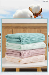 2/4 Pcs 100% Cotton Bath Towel Set for Adult Children High Quality Waffle Towel Soft Highly Absorbent Home Bathroom Washcloth