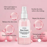 ENVISHA Rose Water For Face Facial Toner Organic Rose Petals Essence Moisturizing Serum Refresh Elastic Shrink Pores Skin Care