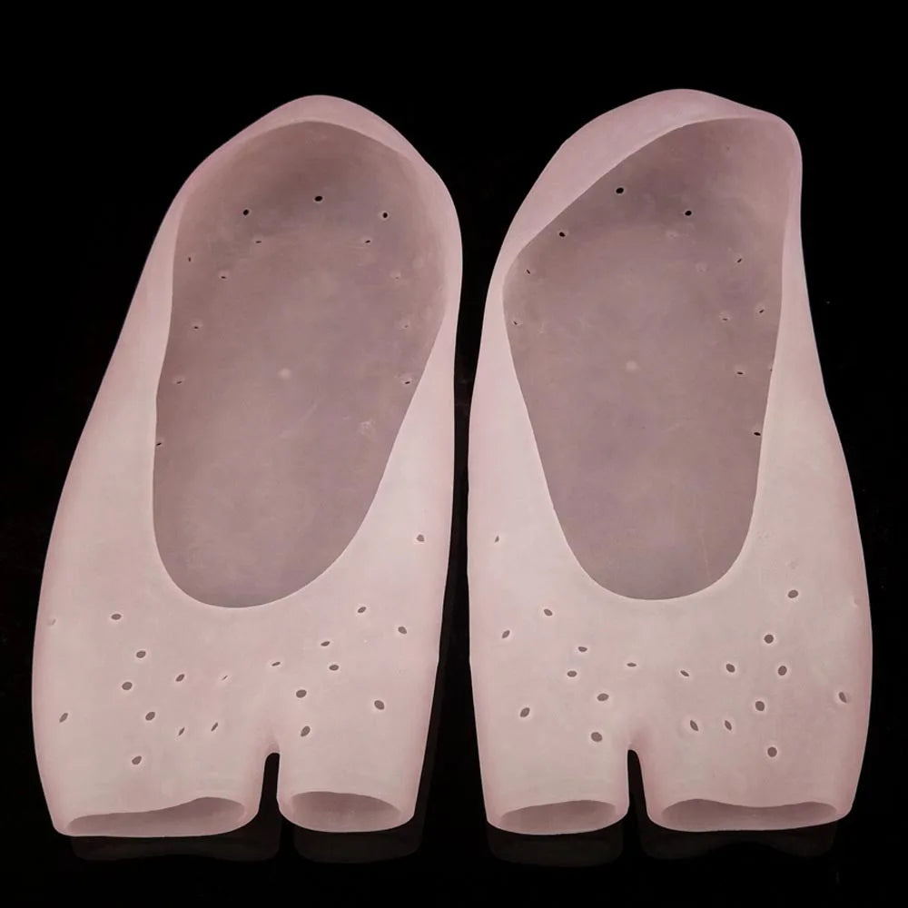 2pcs Soft Silicone Moisturizing Gel Socks For Foot Care Protector Relieve Dry Cracked Peeling Heels Shoes Skin Care Insole