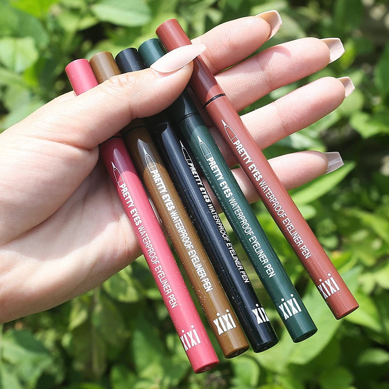 Professional Fast Dry Smooth Waterproof Eyeliner Pencils Eyes Brown Black Color Pigments Liquid Eye Liner Pen Make Up Tools