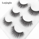 Faux Cils 3 Pairs False Eyelashes Soft Natural Long Wispy Fluffy 3D Mink Lashes Handmade Makeup Tool Extension Fake Eye Lashes