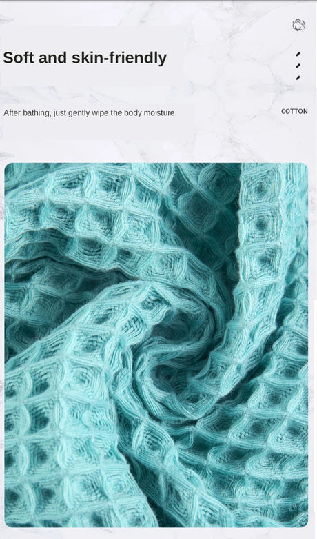 2/4 Pcs 100% Cotton Bath Towel Set for Adult Children High Quality Waffle Towel Soft Highly Absorbent Home Bathroom Washcloth