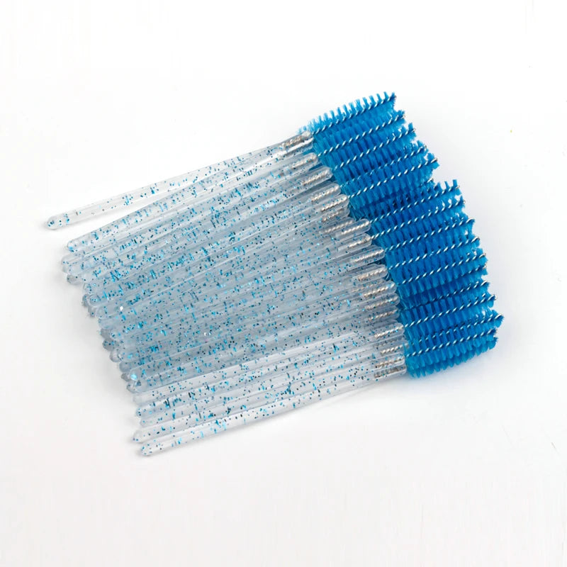 5/50 Pcs Crystal  Mascara Wands Eyelash Brush Spoolies For Eye Lash Extension Eyebrow And Makeup Crystal Makeup Tools