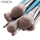 13pcs Makeup Brushes Set with Leather Bag Foundation Powder Blush Eyeshadow Eyebrow Brush Soft Hair Cosmetic Makeup Tool