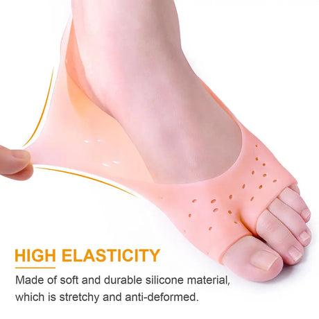 2pcs Soft Silicone Moisturizing Gel Socks For Foot Care Protector Relieve Dry Cracked Peeling Heels Shoes Skin Care Insole