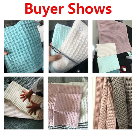 2/4 Pcs 100% Cotton Bath Towel Set for Adult Children High Quality Waffle Towel Soft Highly Absorbent Home Bathroom Washcloth