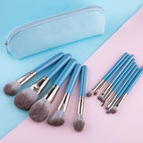 13pcs Makeup Brushes Set with Leather Bag Foundation Powder Blush Eyeshadow Eyebrow Brush Soft Hair Cosmetic Makeup Tool