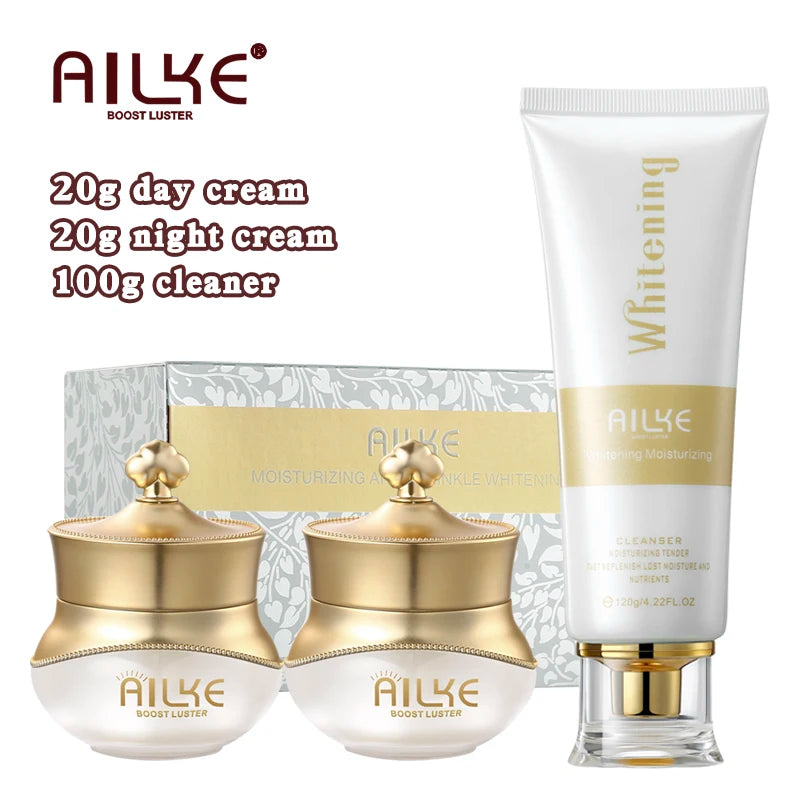 AILKE Women Whitening Facial Skin Care Set, Dark Spots Remover, Anti Wrinkles, Even Skin Tone, for All Skin Types Kit