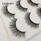 Faux Cils 3 Pairs False Eyelashes Soft Natural Long Wispy Fluffy 3D Mink Lashes Handmade Makeup Tool Extension Fake Eye Lashes