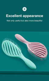 MR.GREEN Hollow Out Hair Brush Scalp Massage Combs Hair Styling Detangler Fast Blow Drying Detangling Tool Wet Dry Curly Hair