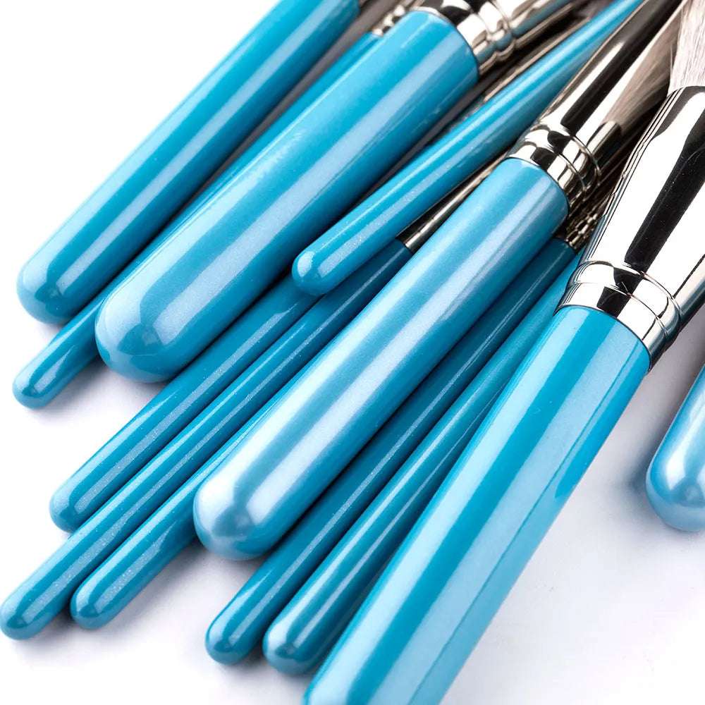 13pcs Makeup Brushes Set with Leather Bag Foundation Powder Blush Eyeshadow Eyebrow Brush Soft Hair Cosmetic Makeup Tool