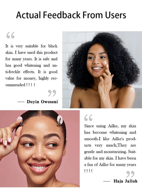 AILKE Skin Whitening Face Serum, Reduce Spots, Moisturizing, Even Skin Tone, With Organic Collagen, Skin Lightening Body Serum
