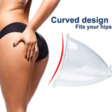 2pcs180/150ml Breast Enlargement Cupping Hip Lifting Buttock Vacuum Pump Suction Replacement Enhancer Massage Cup with Hose Set