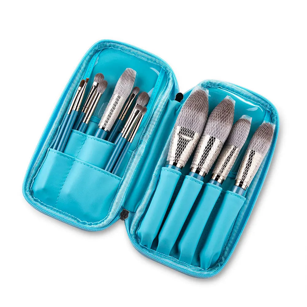 13pcs Makeup Brushes Set with Leather Bag Foundation Powder Blush Eyeshadow Eyebrow Brush Soft Hair Cosmetic Makeup Tool