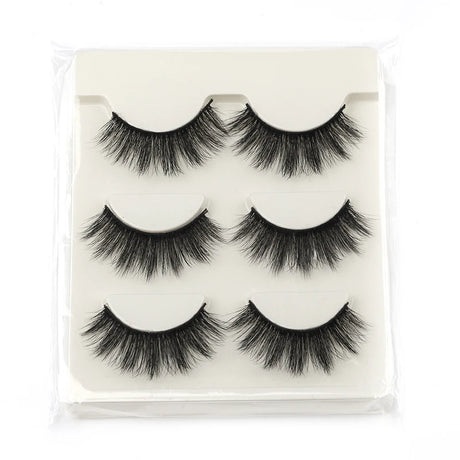 Faux Cils 3 Pairs False Eyelashes Soft Natural Long Wispy Fluffy 3D Mink Lashes Handmade Makeup Tool Extension Fake Eye Lashes