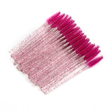 5/50 Pcs Crystal  Mascara Wands Eyelash Brush Spoolies For Eye Lash Extension Eyebrow And Makeup Crystal Makeup Tools