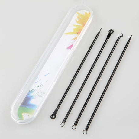 4PCS Acne Blackhead Comedone Black Spot Pimple Blemish Remover Skin Care Women Beauty Acne Treatment Pore Cleanser Needle Hook