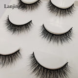 Faux Cils 3 Pairs False Eyelashes Soft Natural Long Wispy Fluffy 3D Mink Lashes Handmade Makeup Tool Extension Fake Eye Lashes