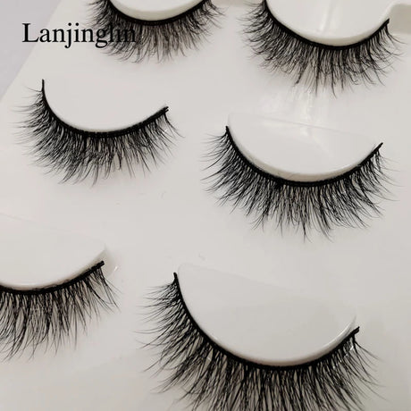 Faux Cils 3 Pairs False Eyelashes Soft Natural Long Wispy Fluffy 3D Mink Lashes Handmade Makeup Tool Extension Fake Eye Lashes