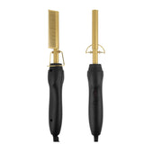 2 In1 Hot Comb Hair Straightener Electric Heating Comb Fast Heating Portable Travel Anti-Scald Beard Straightener Press Comb