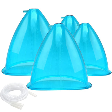 2pcs180/150ml Breast Enlargement Cupping Hip Lifting Buttock Vacuum Pump Suction Replacement Enhancer Massage Cup with Hose Set
