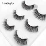 Faux Cils 3 Pairs False Eyelashes Soft Natural Long Wispy Fluffy 3D Mink Lashes Handmade Makeup Tool Extension Fake Eye Lashes