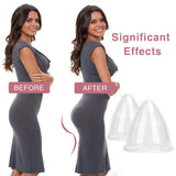 2pcs180/150ml Breast Enlargement Cupping Hip Lifting Buttock Vacuum Pump Suction Replacement Enhancer Massage Cup with Hose Set