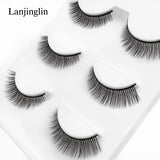 Faux Cils 3 Pairs False Eyelashes Soft Natural Long Wispy Fluffy 3D Mink Lashes Handmade Makeup Tool Extension Fake Eye Lashes