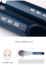 MyDestiny Azure Blue 11pcs Makeup Brush Set&Kit  Super Soft Fiber, High Quality Face&Eye Foundation Eyeshadow  Powder Brush