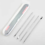 4PCS Acne Blackhead Comedone Black Spot Pimple Blemish Remover Skin Care Women Beauty Acne Treatment Pore Cleanser Needle Hook