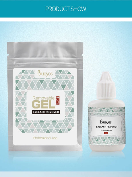 Blueyes Eyelash Glue Remover Gel 15ml Mild Clear Non-irritant Professional Lash Grafting Adhesive Cleaning Makeup Remover Gel